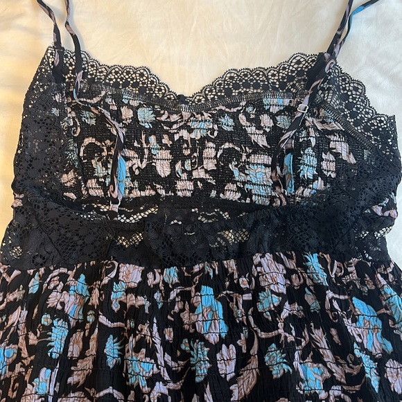 Free People Black Floral Dress xs NWOT - Picture 8 of 8